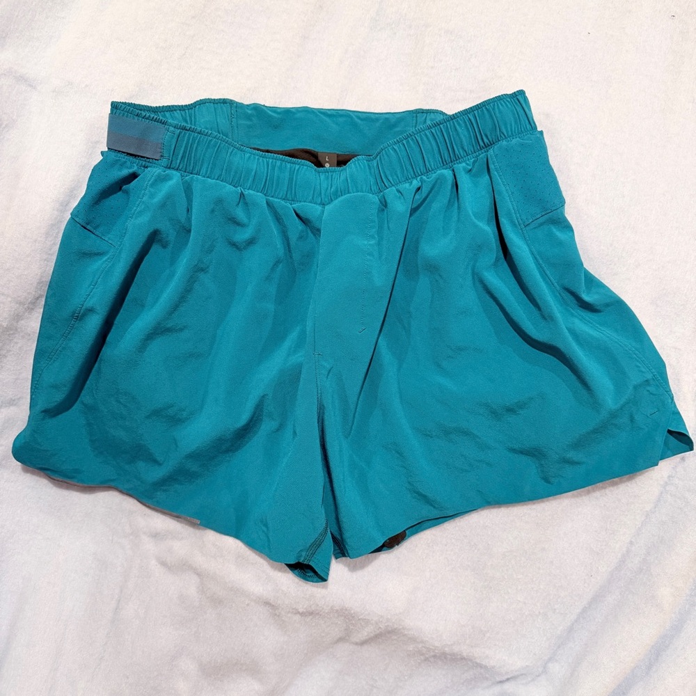 Lulu lemon athletica Vibrant Blue Athletic Shorts Size Large